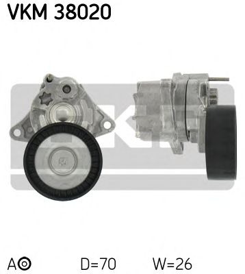 VKM 38020 SKF Натяжний ролик1